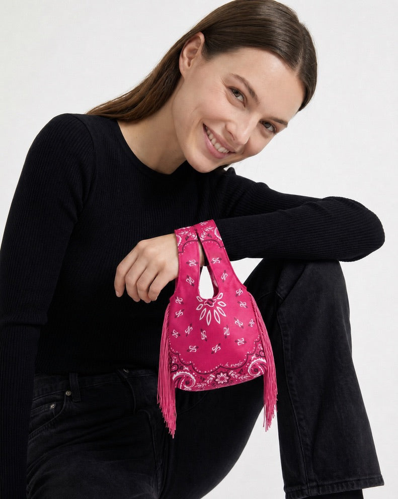 Le Sac Mini - Hot Pink Fuschia Bandana
