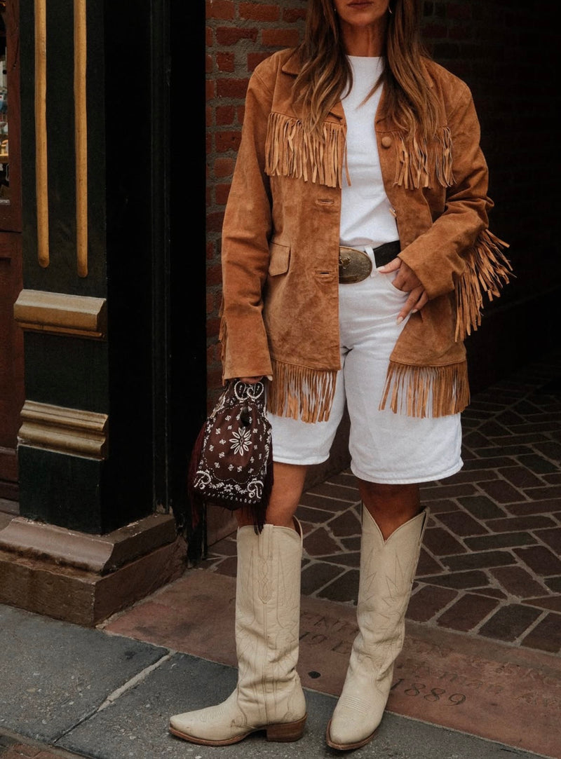 Le Sac Mini - Brown/Beige Two-Tone Bandana