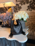 Le Sac Mini - Black Leather Beaded Fringe