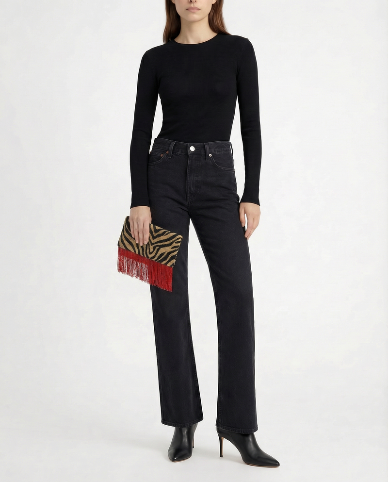 LATE APRIL - Le Clutch Foldover - Classic Tigre