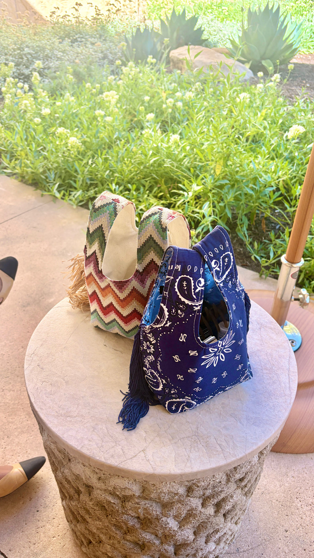 Le Sac Mini - Navy/Light Blue Two-Tone Bandana