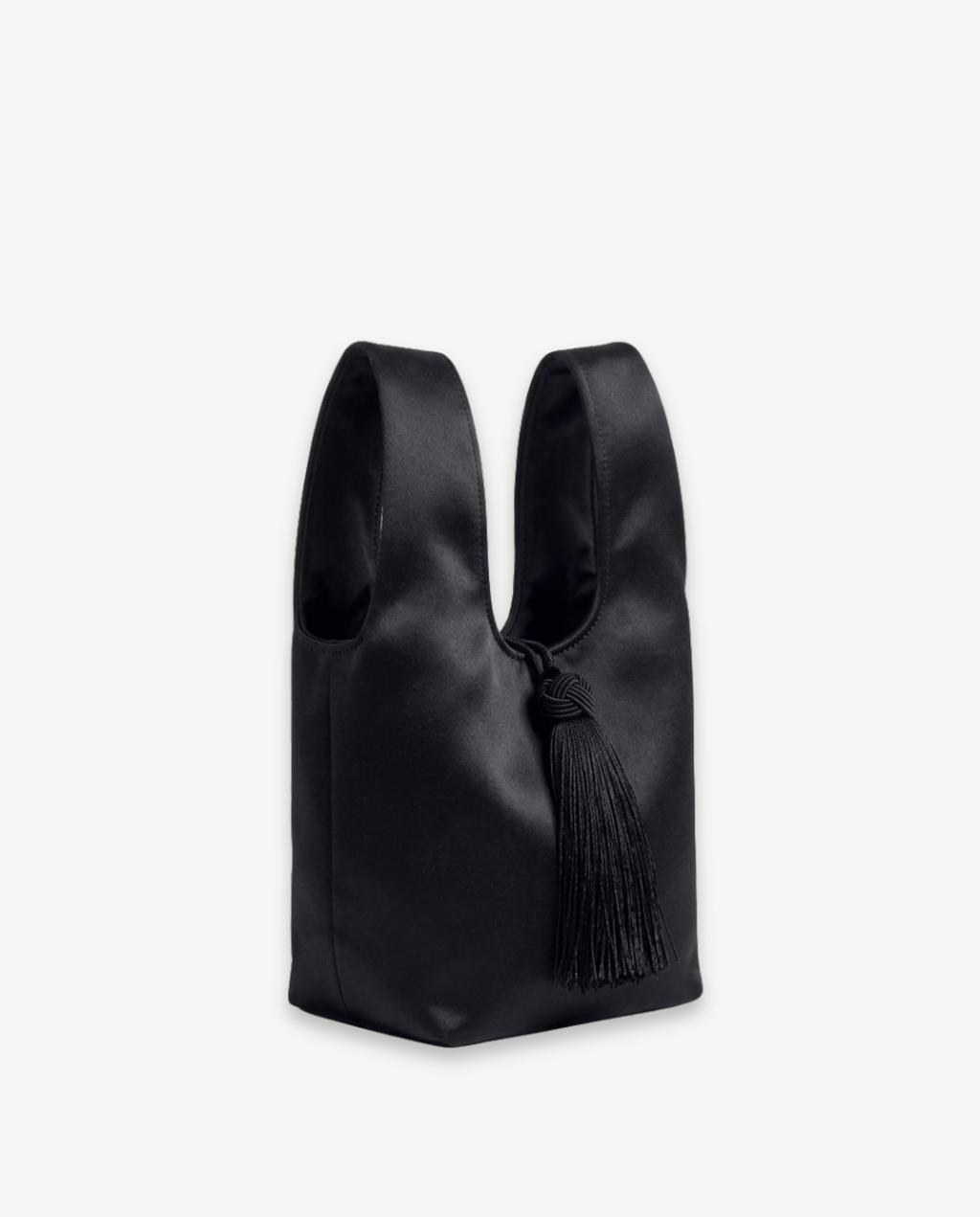 LATE APRIL - Le Sac Mini Nodo Tassel - Black Satin