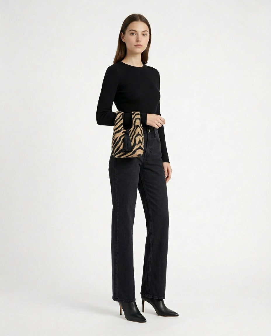 LATE APRIL - Le Sac Mini Nodo Tassel - Classic Tigre