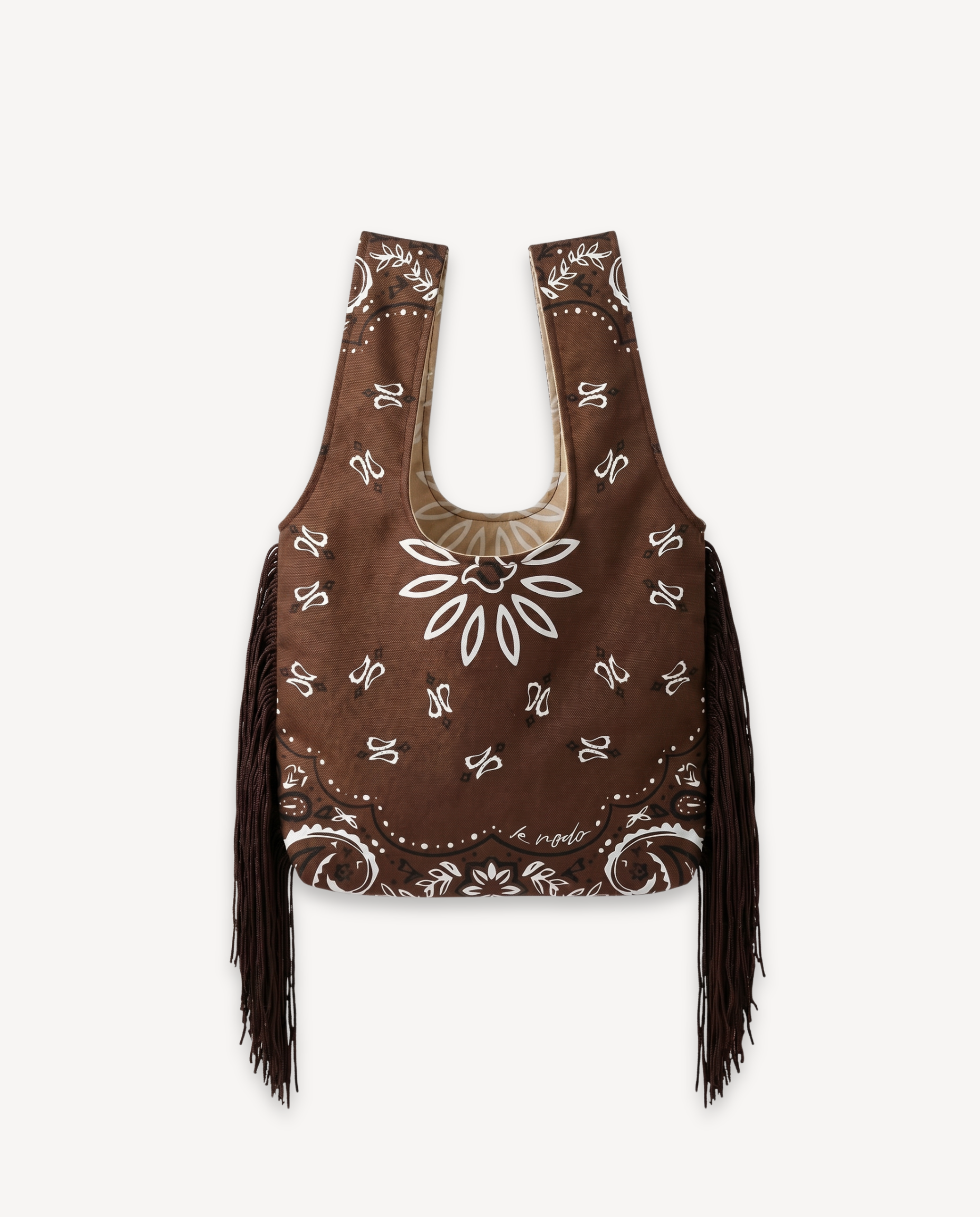 Le Sac Mini - Brown/Beige Two-Tone Bandana