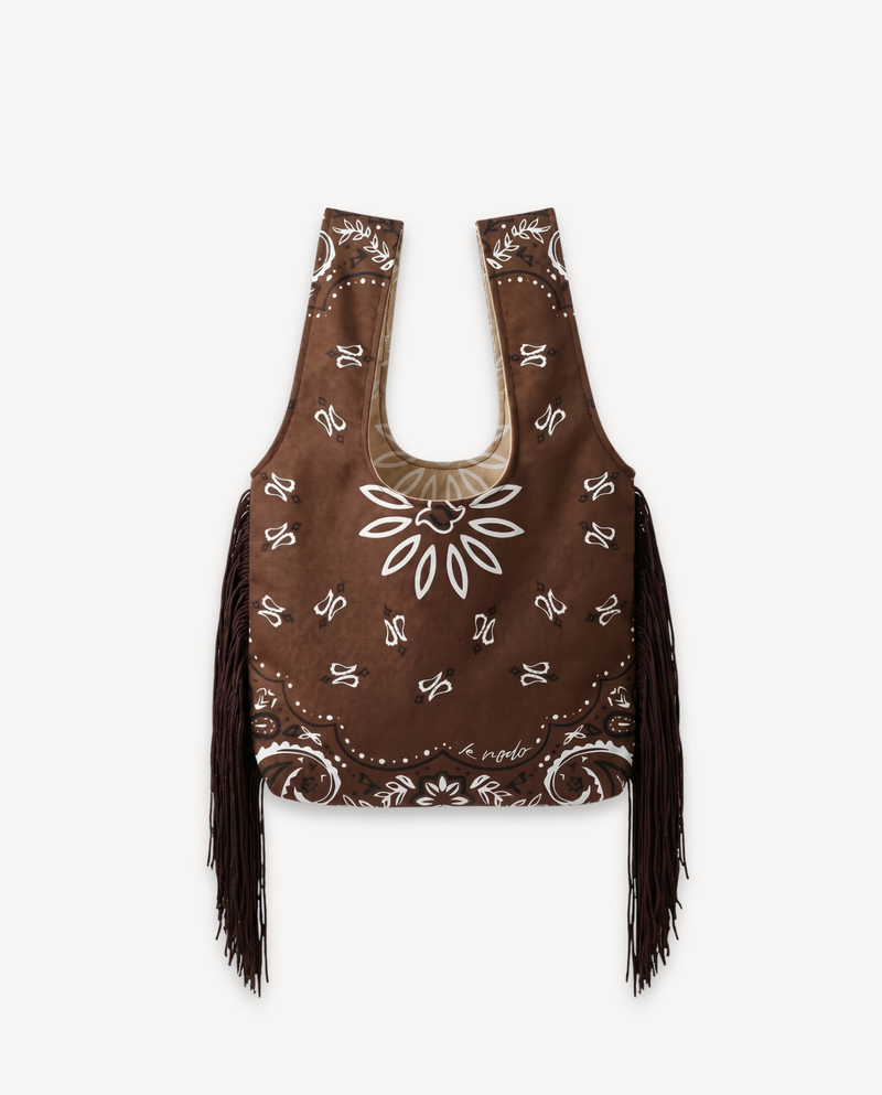 Le Sac Mini - Brown/Beige Two-Tone Bandana