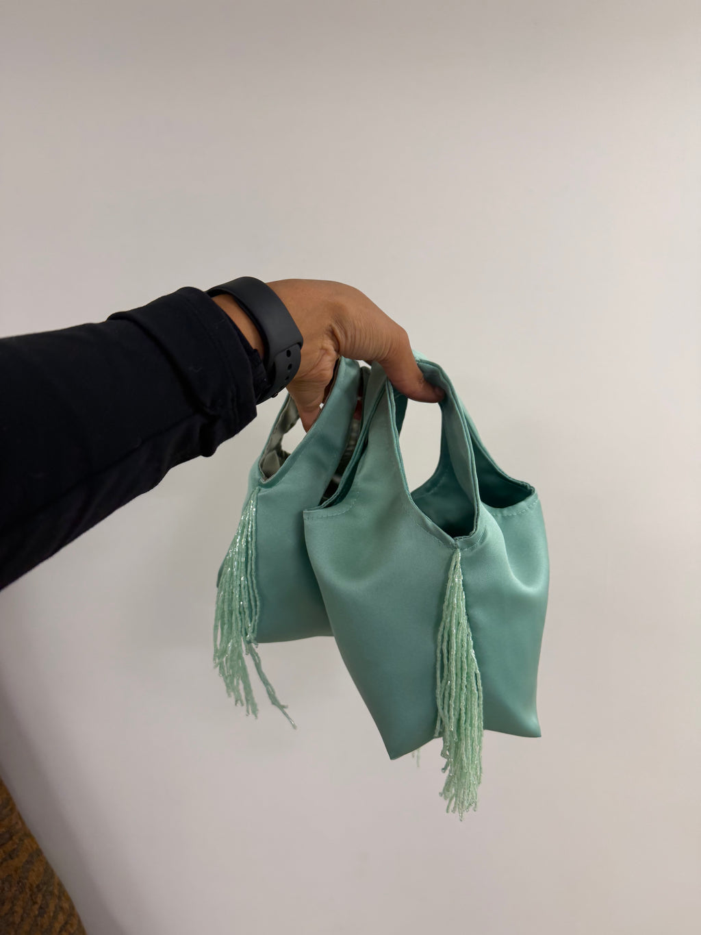 Le Sac Mini - Mint Blue with Mint Beads