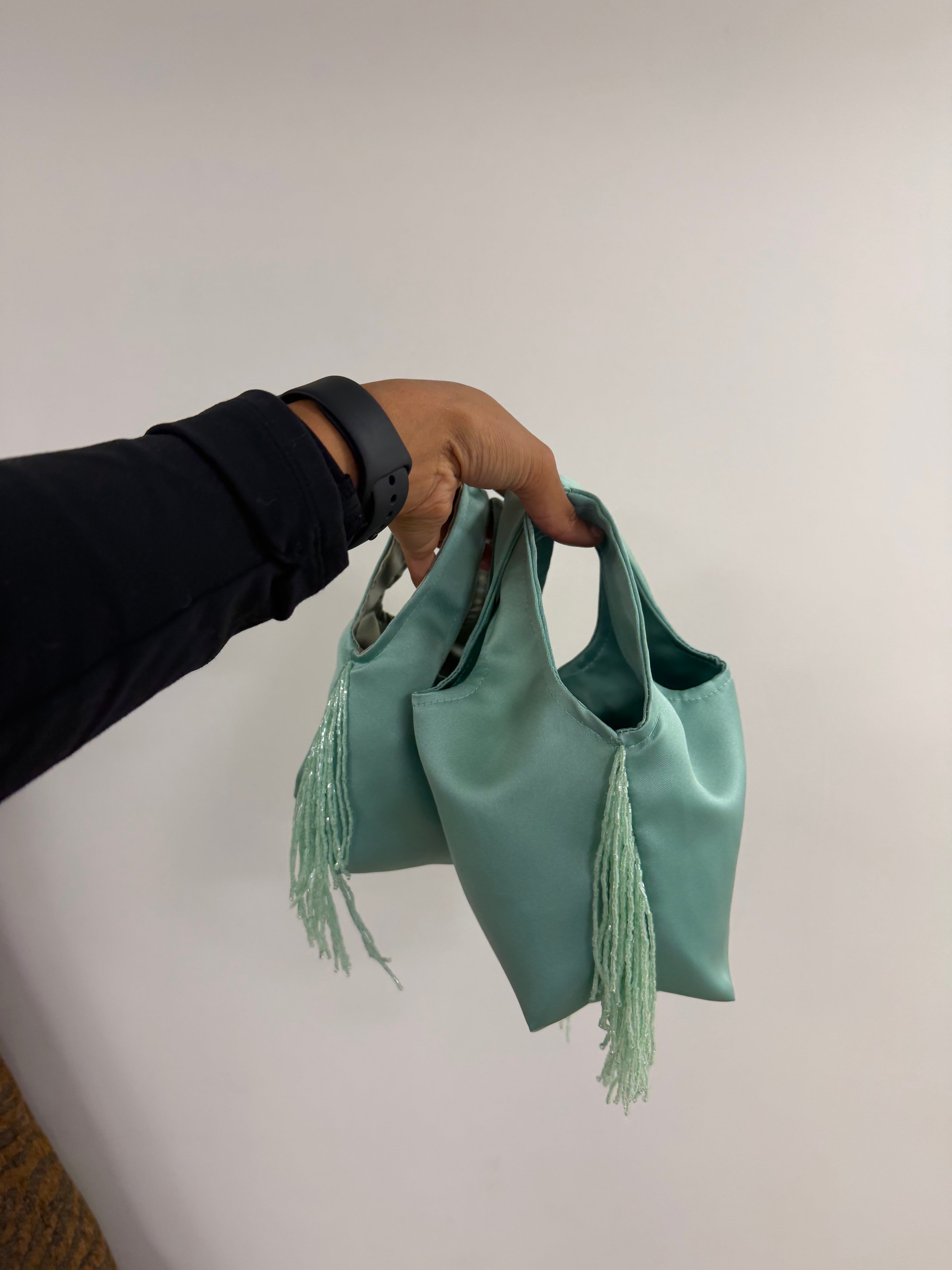 Le Sac Mini - Mint Blue with Mint Beads