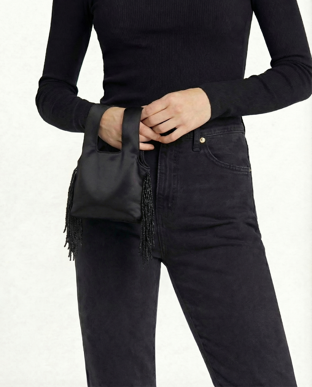 Le Sac Micro - Black Satin