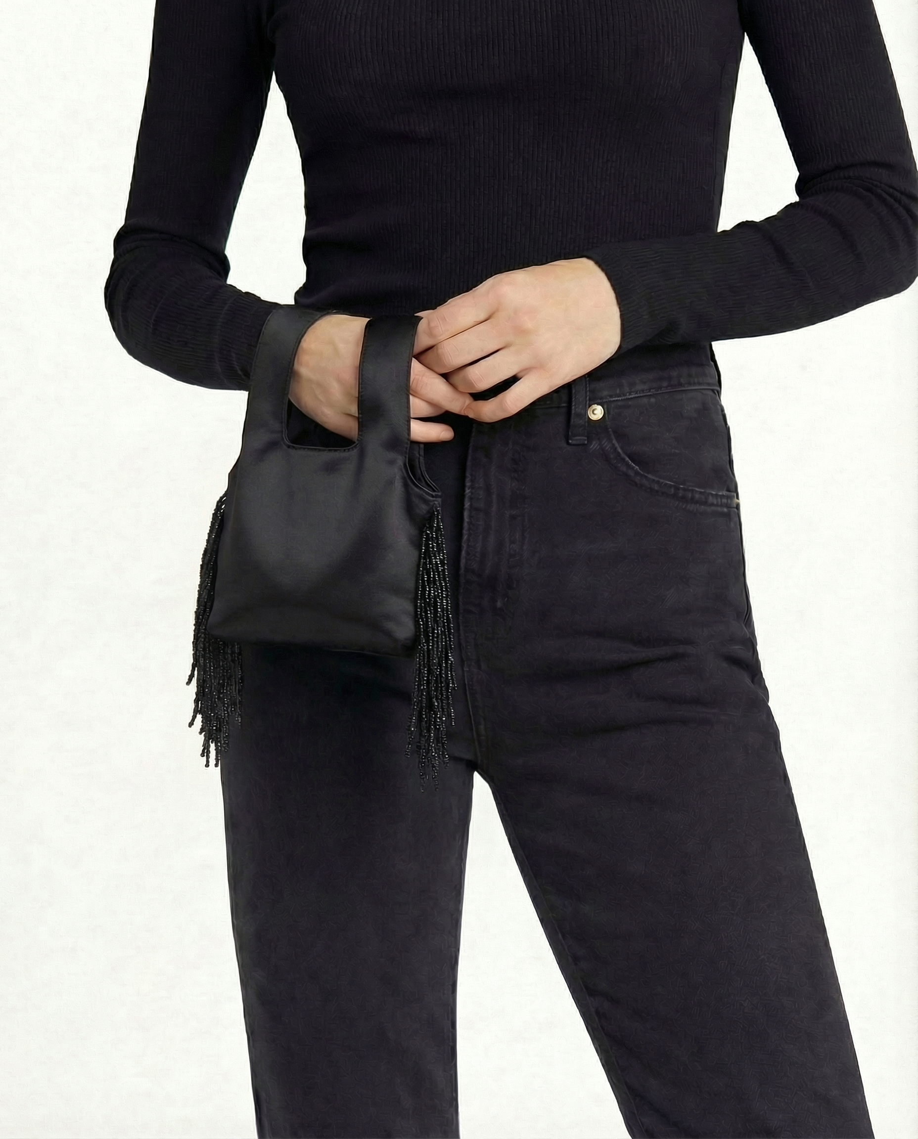 Le Sac Micro - Black Satin
