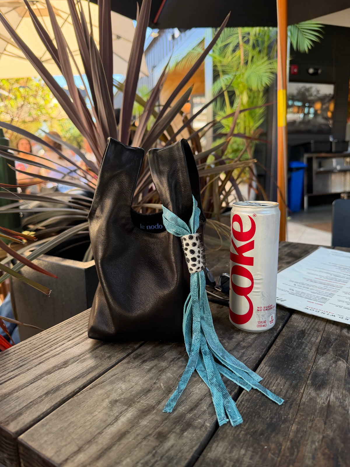 Le Sac Mini - Black Leather Tassel