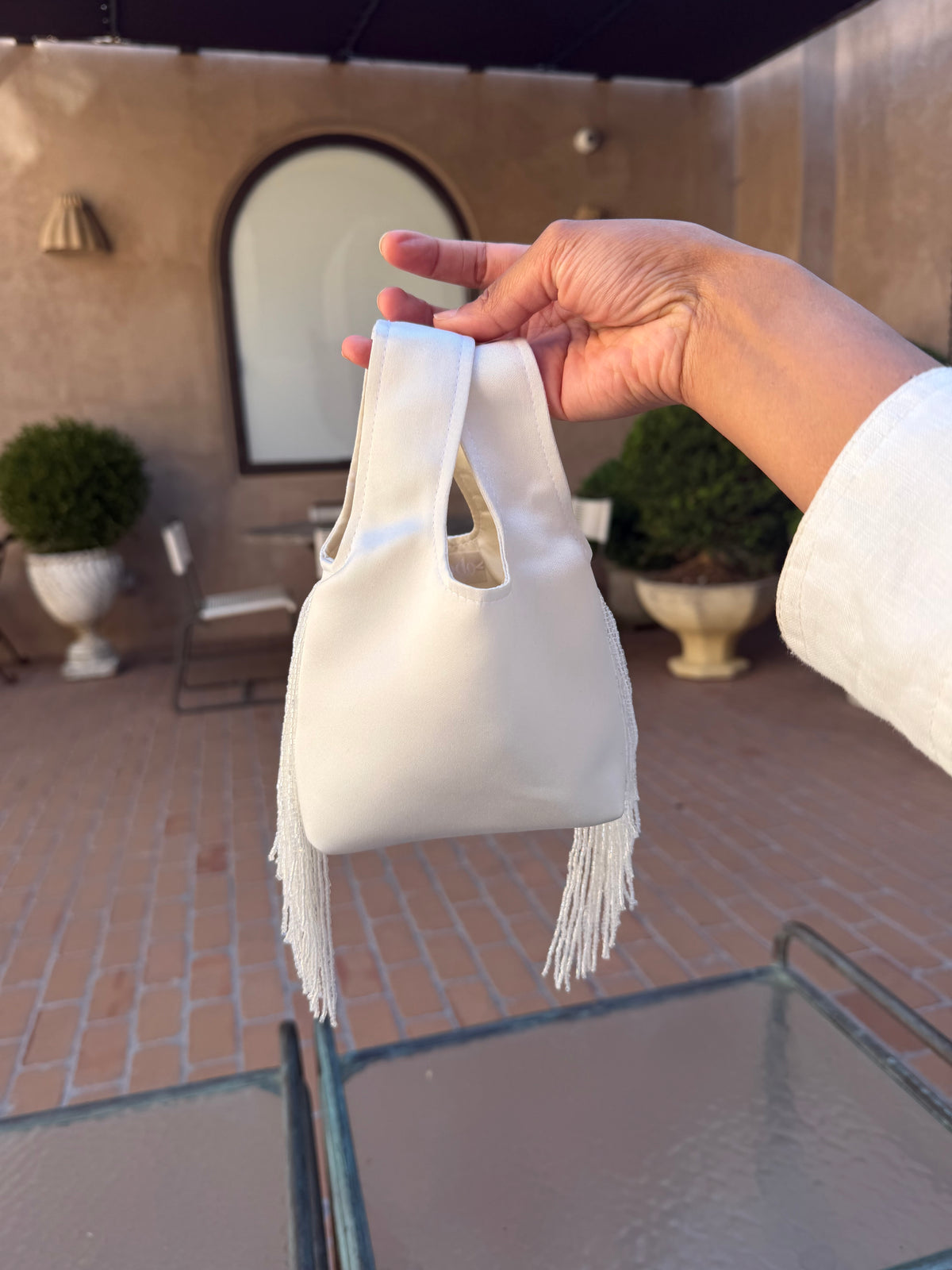 Le Sac Micro - Ivory Satin