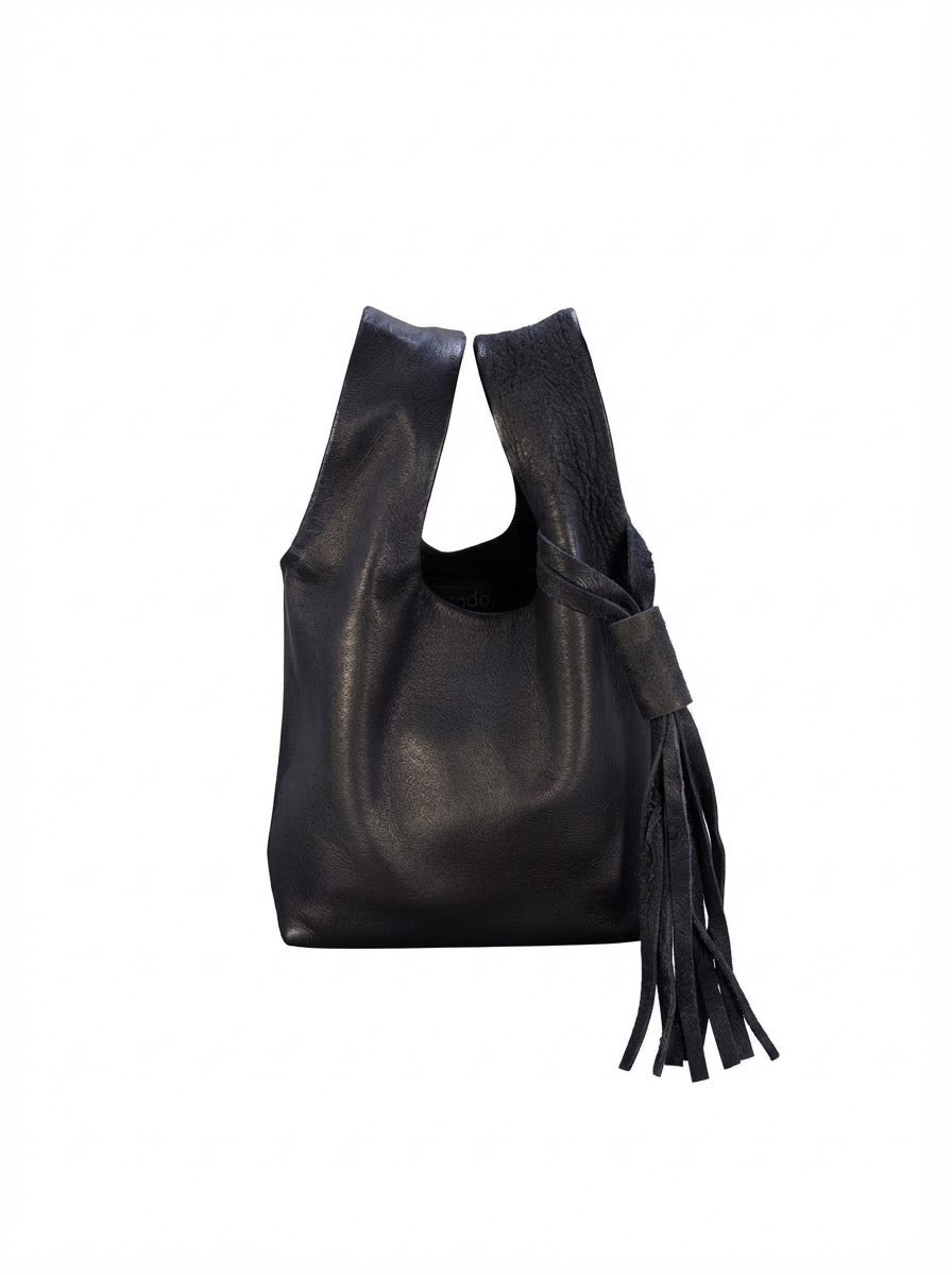 Le Sac Mini - Black Leather Tassel