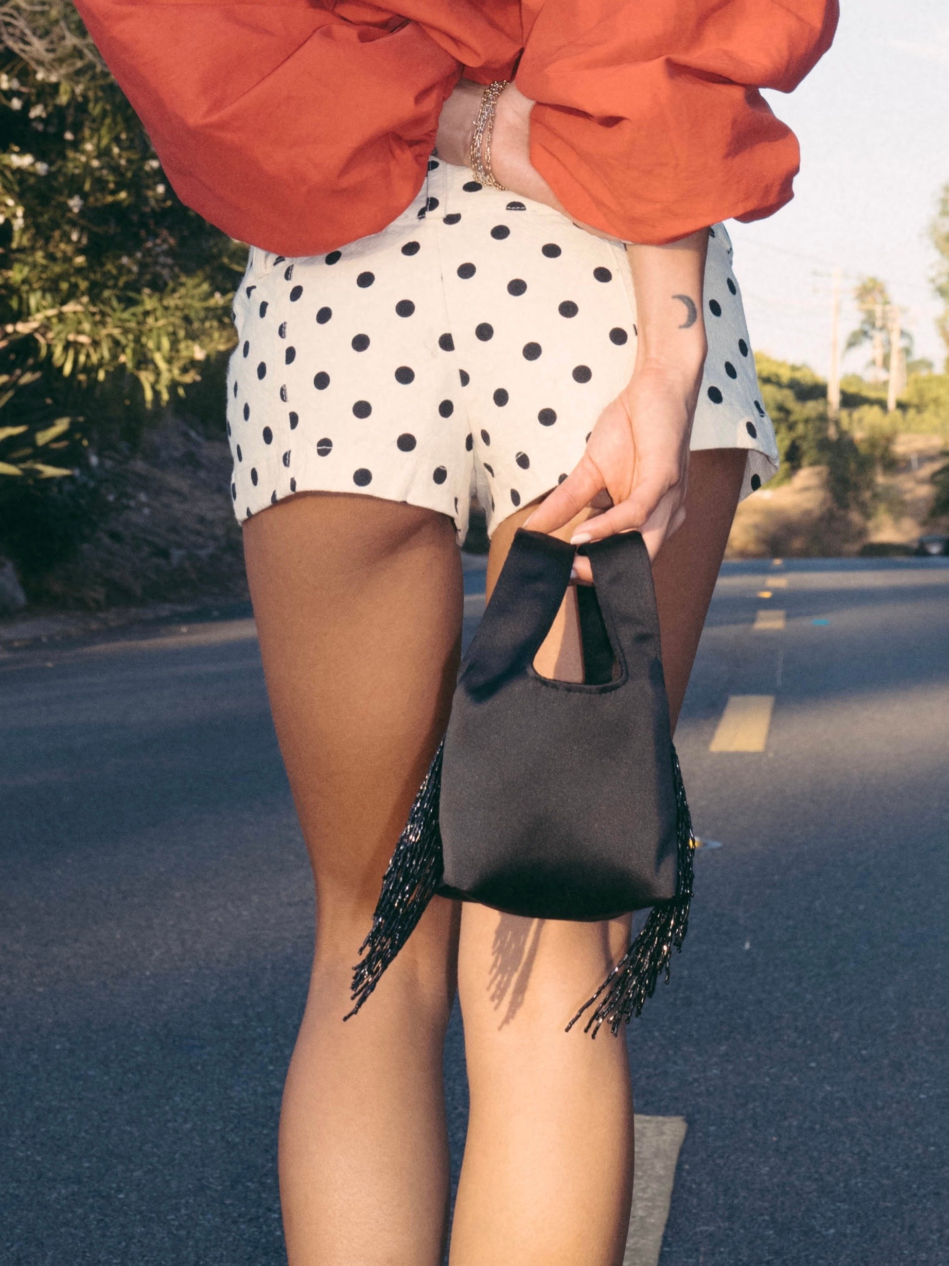Le Sac Mini - Black Satin