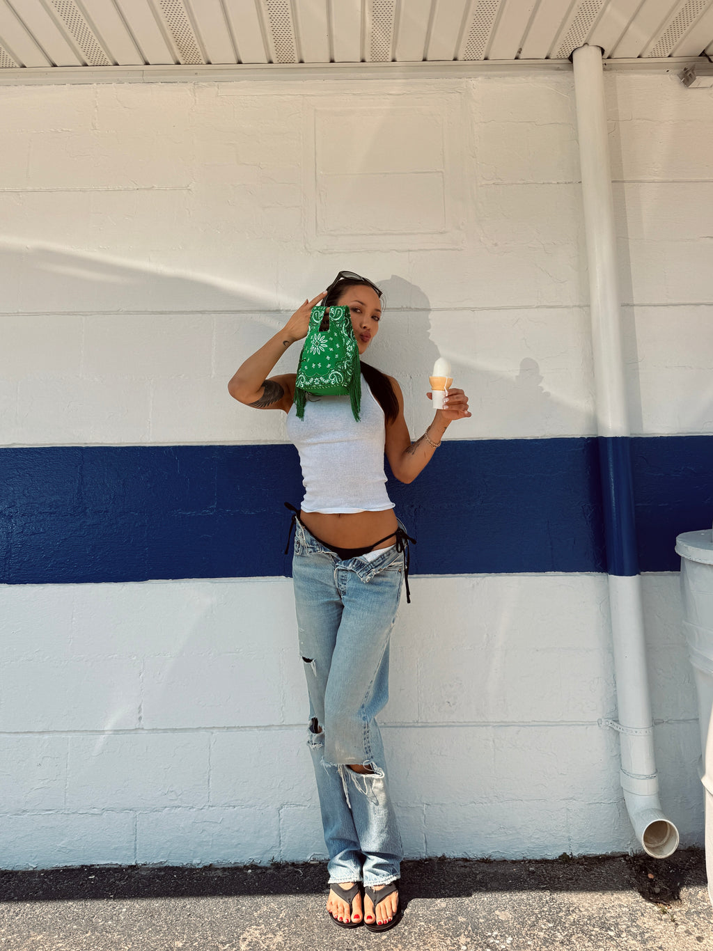 Le Sac Mini - Kelly Green Bandana