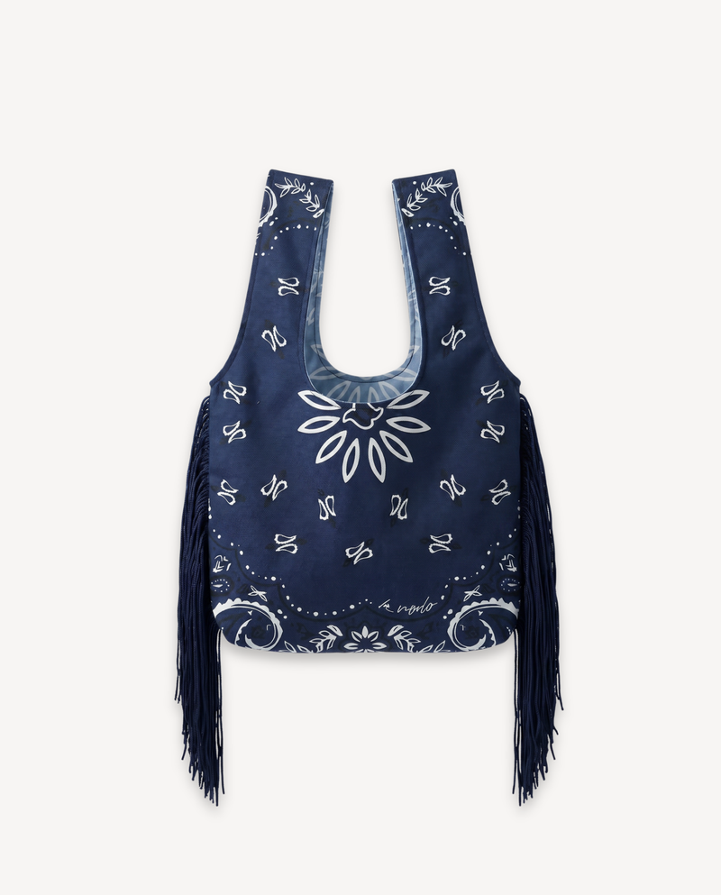 Le Sac Mini - Navy/Light Blue Two-Tone Bandana