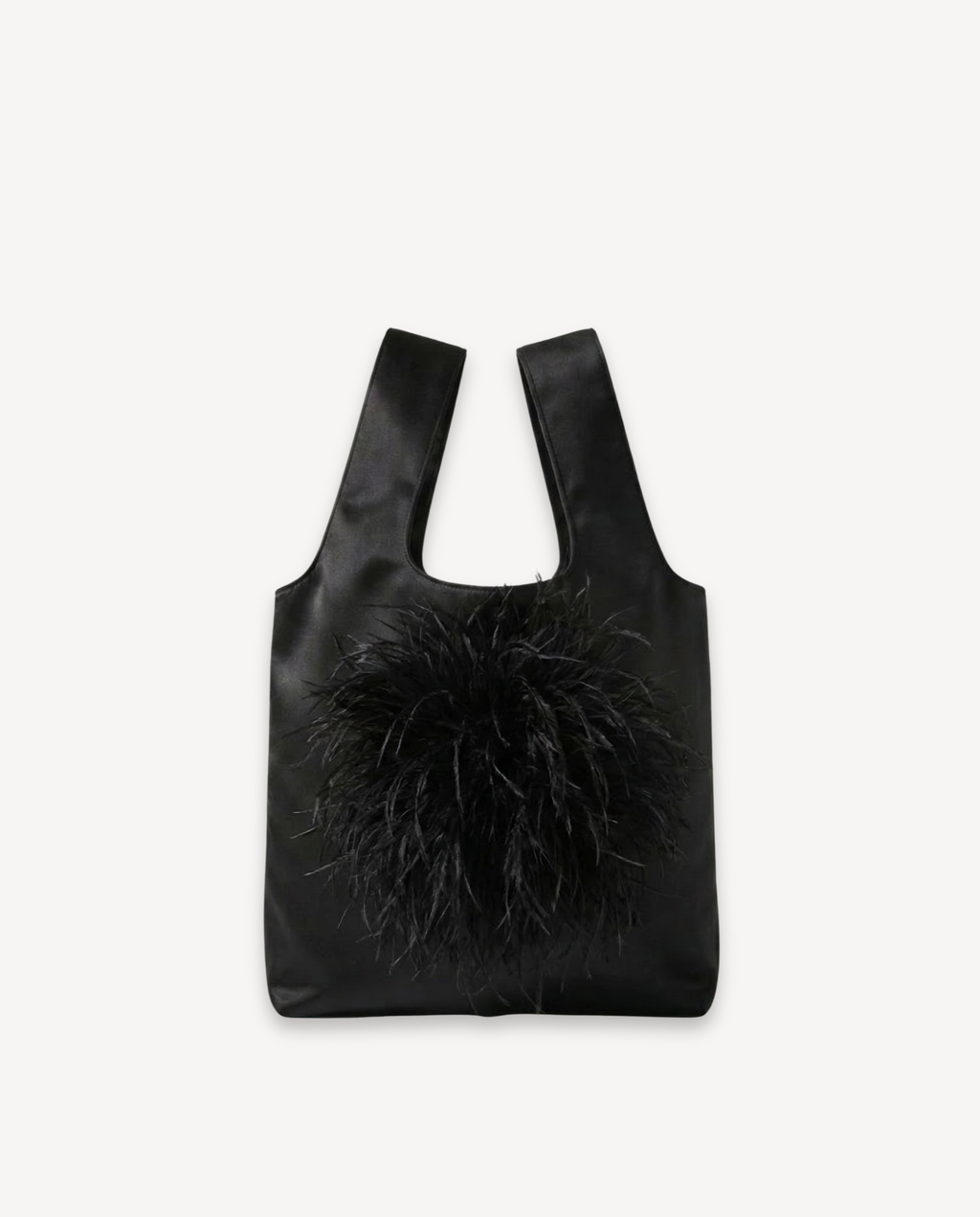 Le Sac Mini Plume - Black Satin