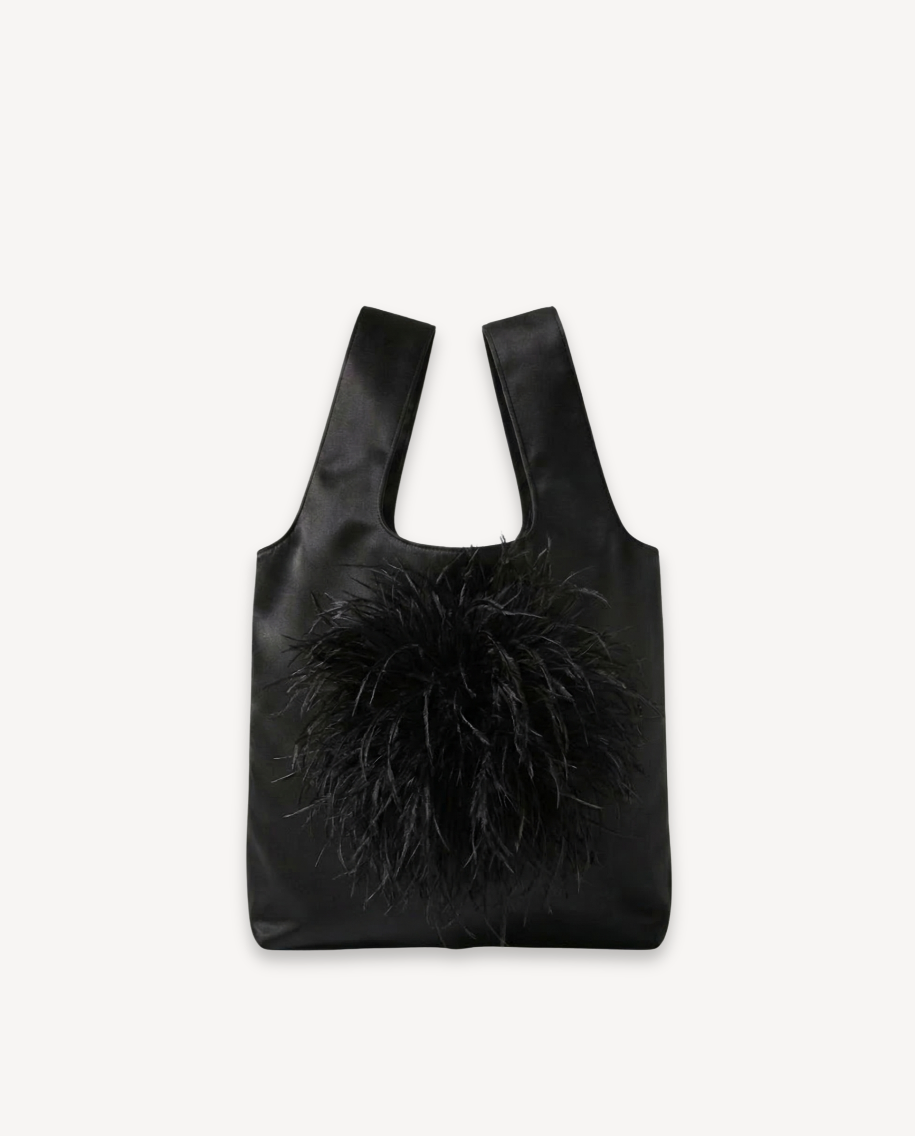 Le Sac Mini Plume - Black Satin