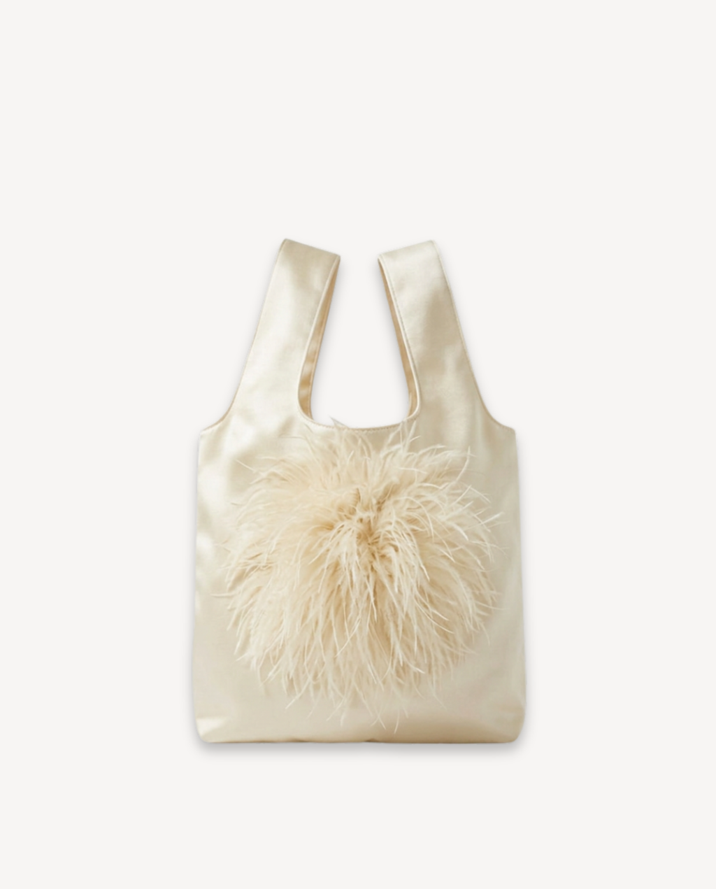 Le Sac Mini Plume - Ivory Satin