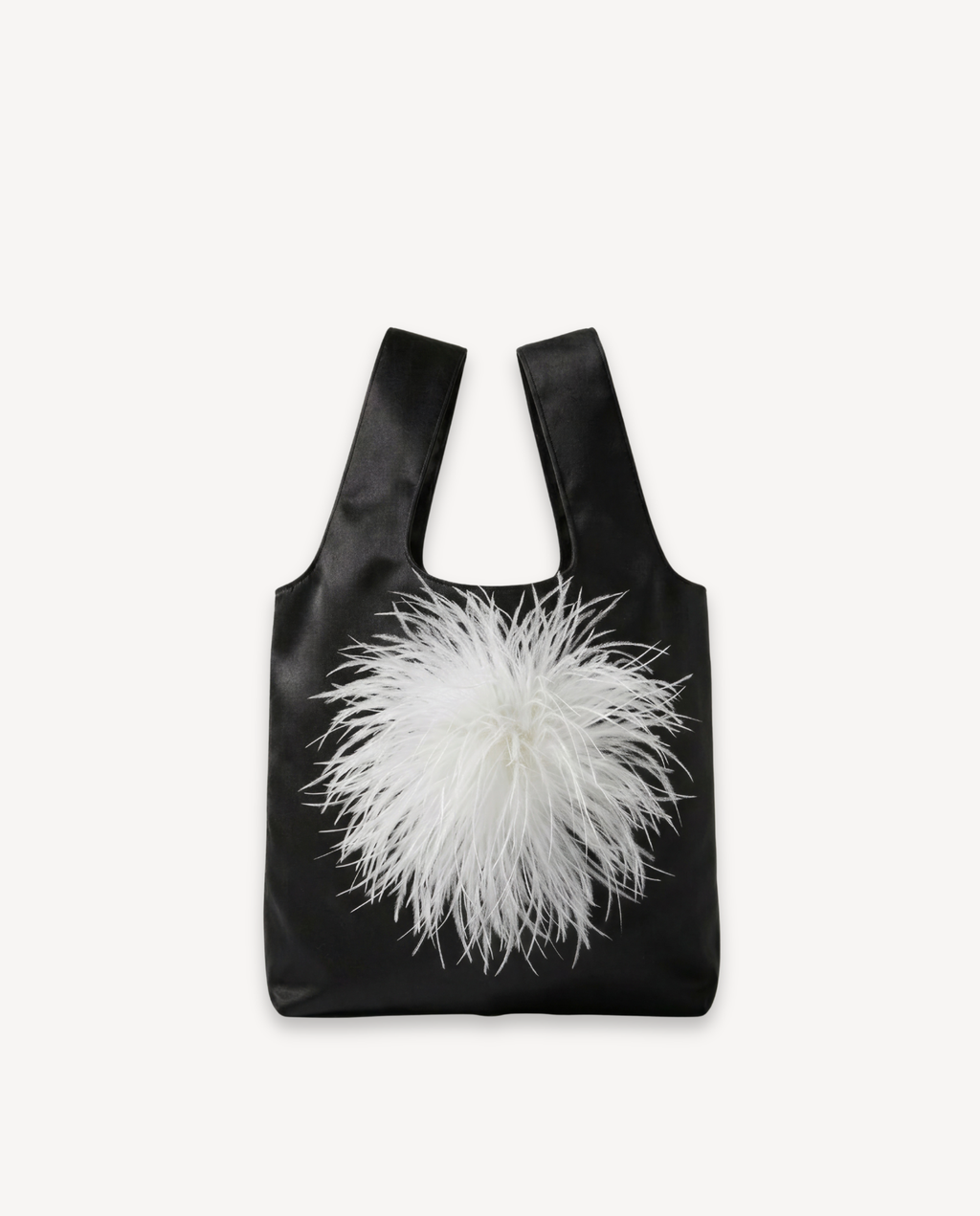 Le Sac Mini Plume - Black Satin